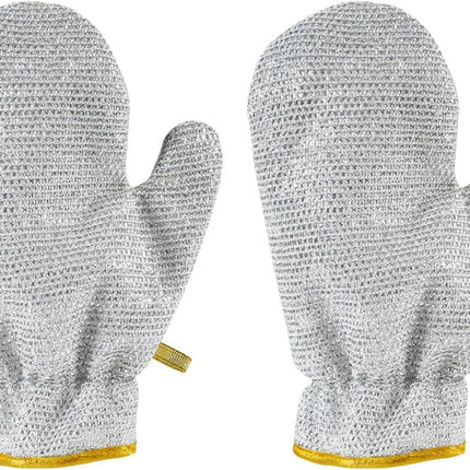 1 Pair Wire Dishwashing Gloves – Stainless Steel Scrubber Gloves for Washing Dishes