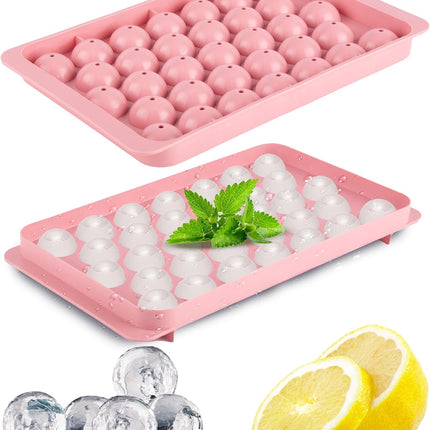 33 Grid Round Silicone  Ice Cube trays for freezer.