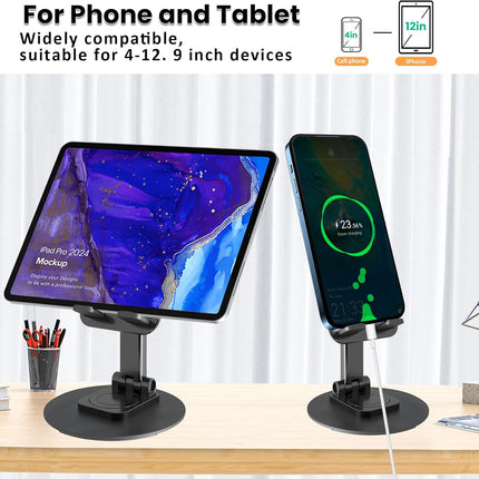 Universal Metal Cell Phone Stand, Multi-Angel Adjustable 360° Rotation