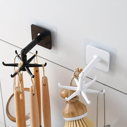 360 Degrees Rotating Folding Hook Self-Adhesive 180 Degrees Vertical Flip Hook
