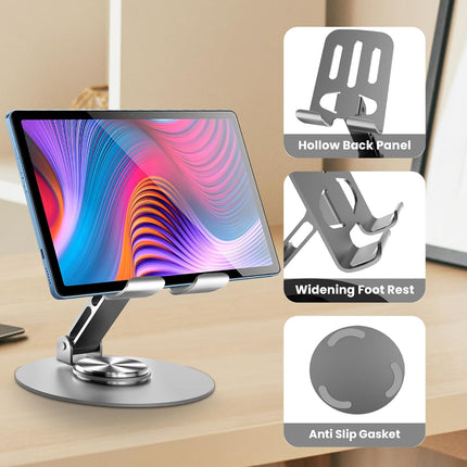 Universal Metal Cell Phone Stand, Multi-Angel Adjustable 360° Rotation