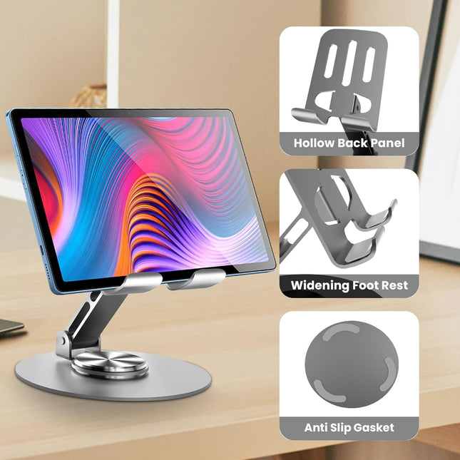Universal Metal Cell Phone Stand, Multi-Angel Adjustable 360° Rotation