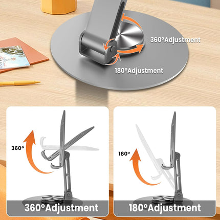 Universal Metal Cell Phone Stand, Multi-Angel Adjustable 360° Rotation