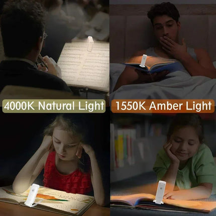 Rechargeable Book Reading Light with Brightness Adjustable for Eye-Protection