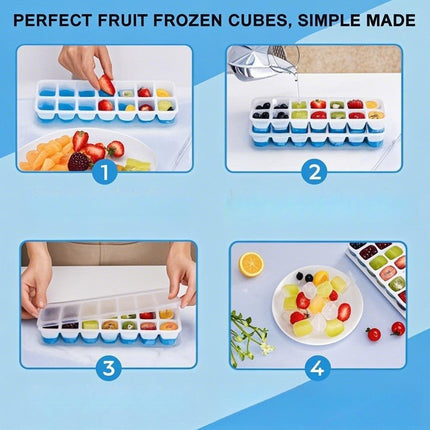 14 Grid Ice Cube Tray Silicone Mold Square