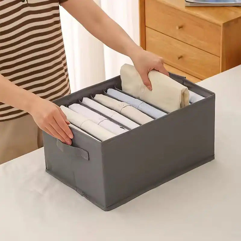 9-Grid Drawer Clothes Organizer for Wardrobe & Folded Clothes