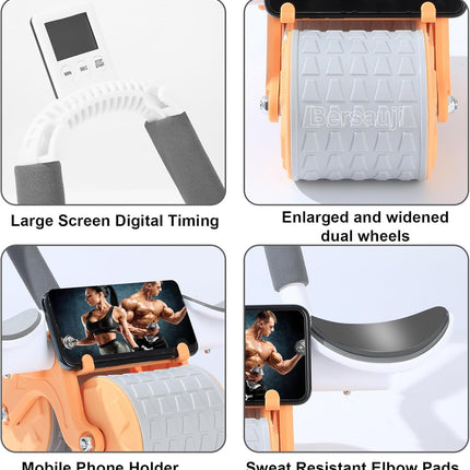 Ab Roller Wheel with Knee Mat &Timer,Ab Exercise Roller for Women & Men.