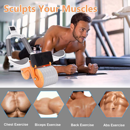 Ab Roller Wheel with Knee Mat &Timer,Ab Exercise Roller for Women & Men.