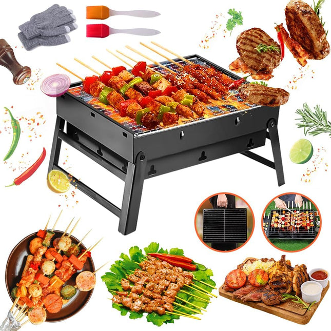 Barbeque Grill ,Outdoor Picnic Camping Grill 37 cm x 27 cm x 19 cm Portable Grill for Garden,Travel.
