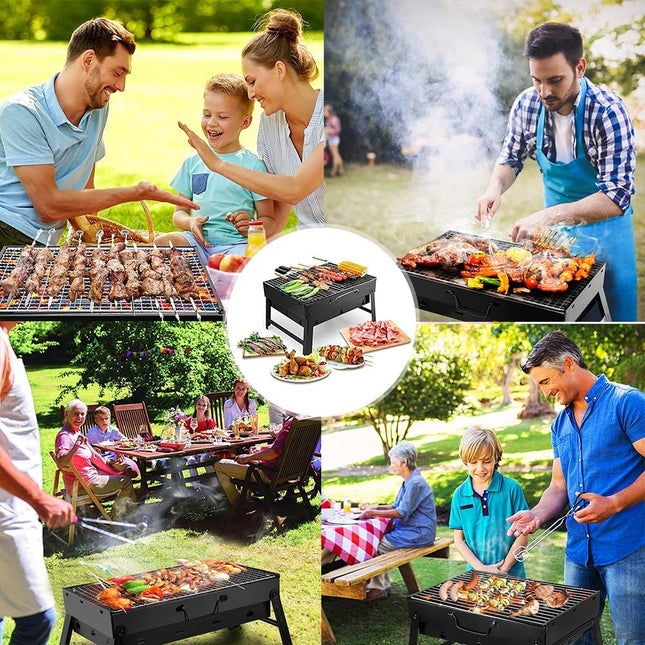 Barbeque Grill ,Outdoor Picnic Camping Grill 37 cm x 27 cm x 19 cm Portable Grill for Garden,Travel.