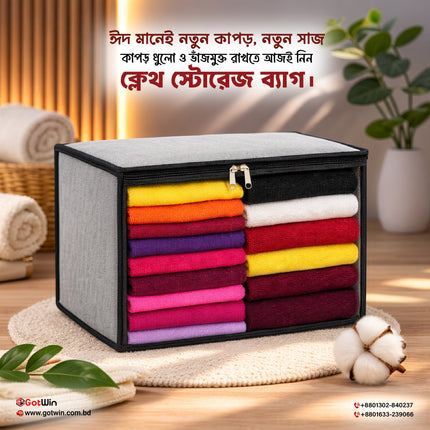 Cloth Storage Bags with Clear Window Shirt,Pant,three pcs Organizer