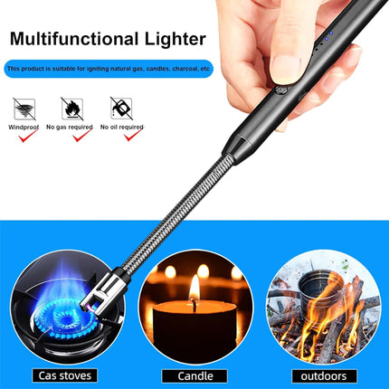 Rechargeable Electric Gas Lighter for Kitchen,C-Type USB, Kitchen Tools, Multi Purpose - 360° Flexible & Windproof.