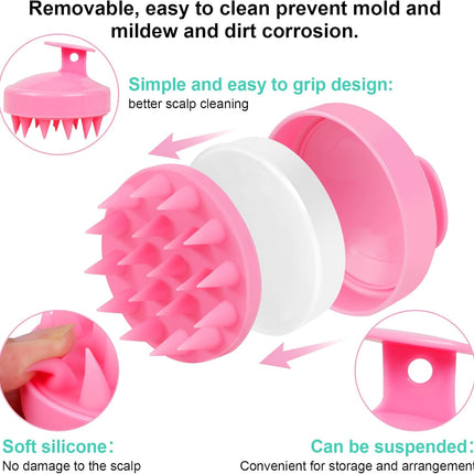 Soft Silicone Shampoo Brush, Hair Scrubber for Exfoliation - 1 Pcs