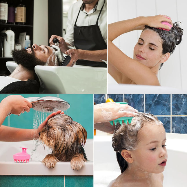 Soft Silicone Shampoo Brush, Hair Scrubber for Exfoliation - 1 Pcs