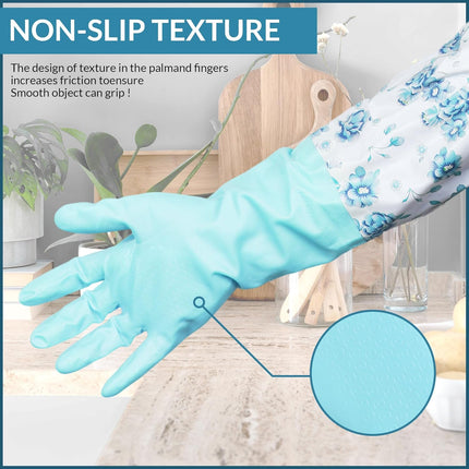 Hand Gloves for Dish Washing, Gardening & Cleaning,Reusable Rubber Gloves  for Cleaning