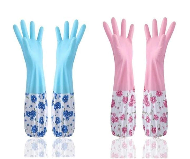 Hand Gloves for Dish Washing, Gardening & Cleaning,Reusable Rubber Gloves  for Cleaning