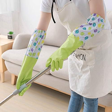Hand Gloves for Dish Washing, Gardening & Cleaning,Reusable Rubber Gloves  for Cleaning