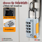 Lock 4 Digits Combination Mini Size Padlock Waterproof Outdoor Heavy Duty