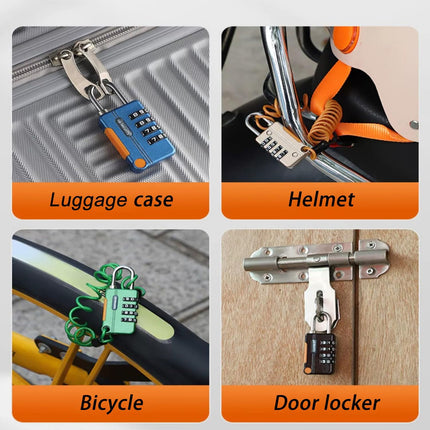 Lock 4 Digits Combination Mini Size Padlock Waterproof Outdoor Heavy Duty