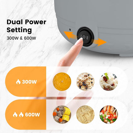 1.8L Mini Electric Cooker.Non-Stick Ramen Pasta Cooker,Portable Travel Cooker Quick Cook Multi-Functional