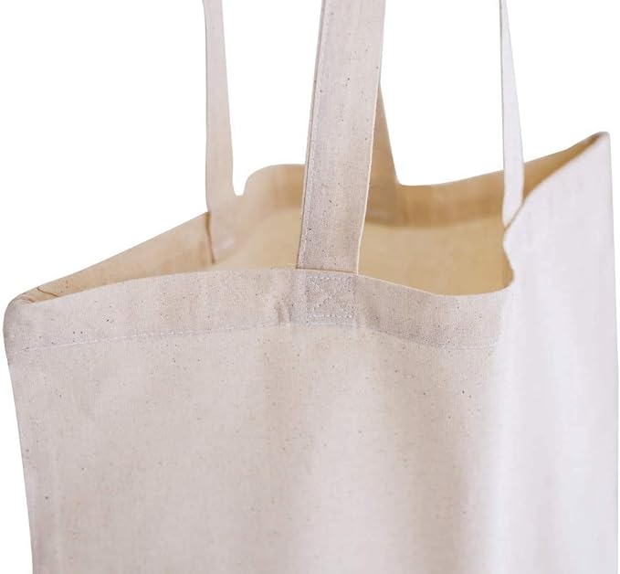EcoSmart Natural Cotton Tote – Lightweight, Zipperless, Reusable Canvas Shopping Bag (Single Piece)