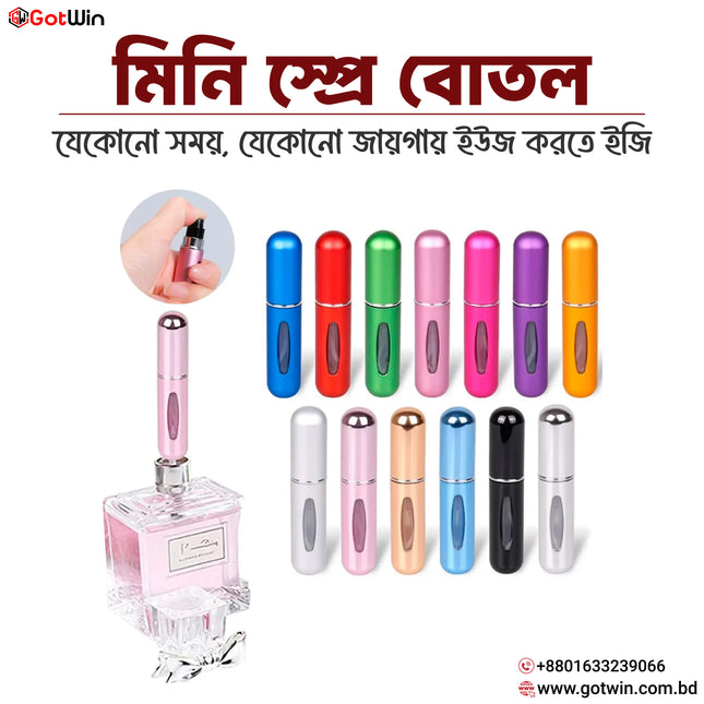 Travel Perfume Rechargeable  Spray Bottle Mini Refillable Spray Jar Scent Pump