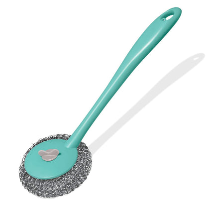 Stainless Steel Scrubber Brush with Long Handle