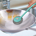 Stainless Steel Scrubber Brush with Long Handle