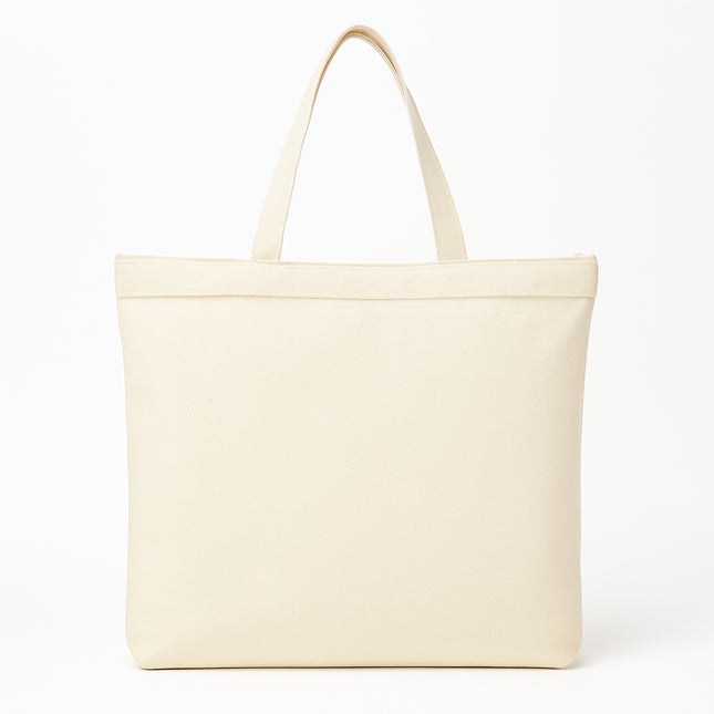 Premium Canvas Tote Bag with Zipper(No Poccket) – 16.5" x 13"