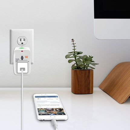Universal All-In-One (US UK EU AU) World Wide International Travel Adapter Plug