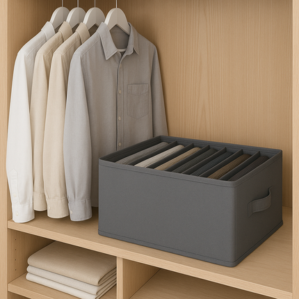 9-Grid Drawer Clothes Organizer for Wardrobe & Folded Clothes