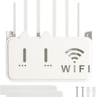 Wifi Router Stand for Decorative Wall Decoration, Cable Organizer, 25x15x6cm (White)